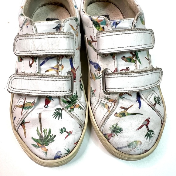 RARE Veja x G. Kero Kids Parrot Leather Sneakers Velcro Size 32 - US 1 - Picture 4 of 12